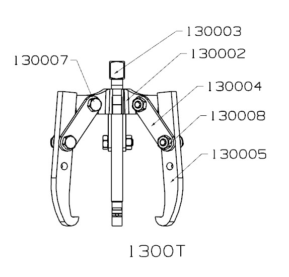 EXTRACTOR FORZA SERIE 1300T0 MECÁNICO DE 3 PATAS